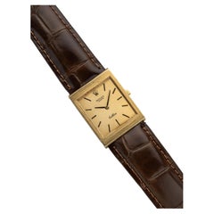 Vintage RolexCellini 70s 18K Yellow Gold Tank Manual Wind Champagne Dial 30mm Ca