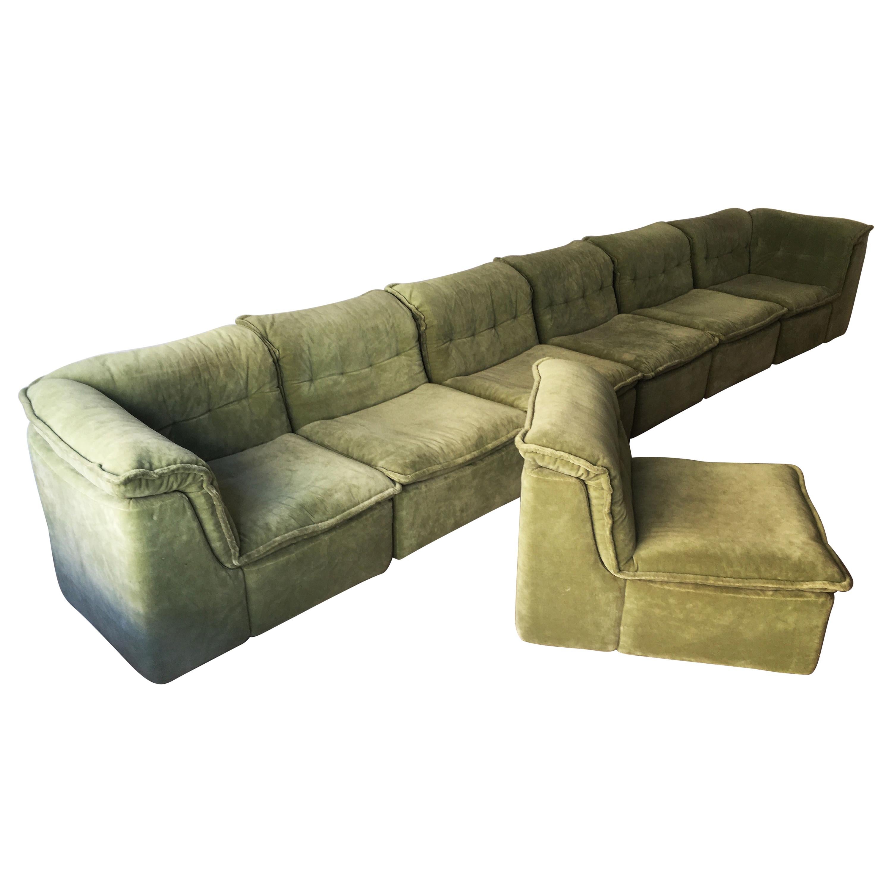 Vintage Rolf Benz Modular Sectional Sofa Suite, Germany, 1970 at 1stDibs