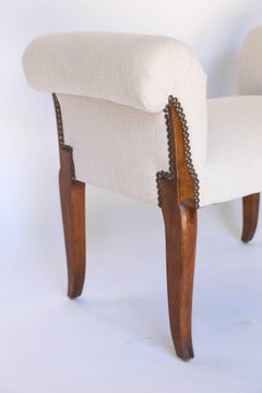 Vintage Roll Arm Upholstered Bench with Nailhead Trim