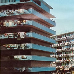 Vintage Rollable Mural Wall Chart Photo Poster Living in Hong Kong in 1970s