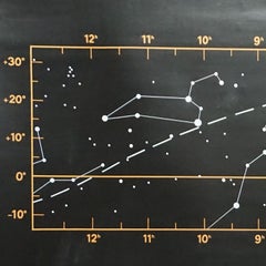 Vintage Rollable Wall Chart Zodiac Zone Black and White