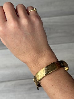 Vintage Rolled Gold Engraved Bangle