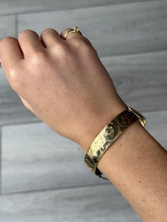 Vintage Rolled Gold Engraved Bangle