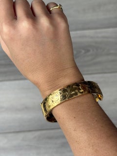 Vintage Rolled Gold Engraved Bangle