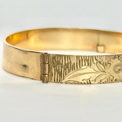 Vintage Rolled Gold Engraved Bangle