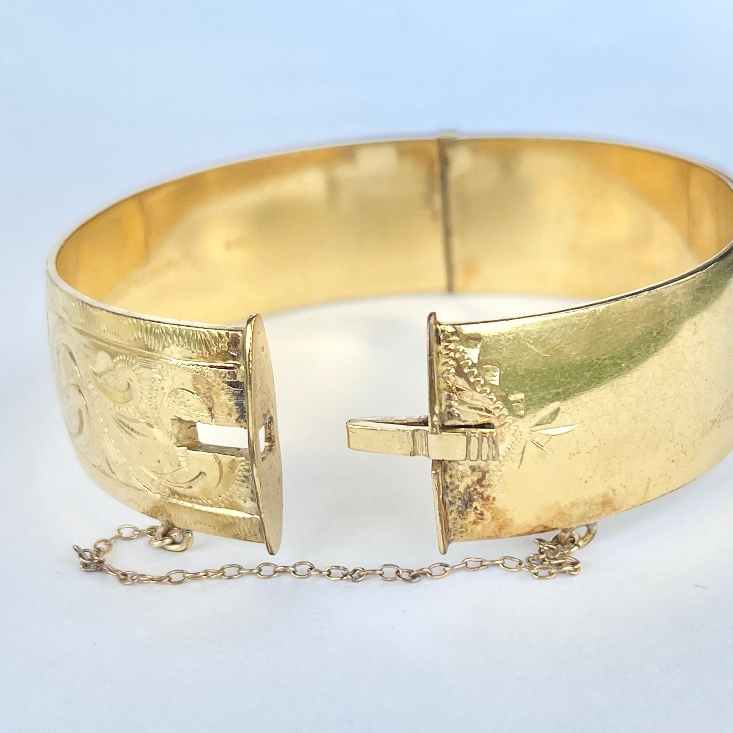 da uomo o donna Bangle vintage con incisione in oro Rolle in vendita