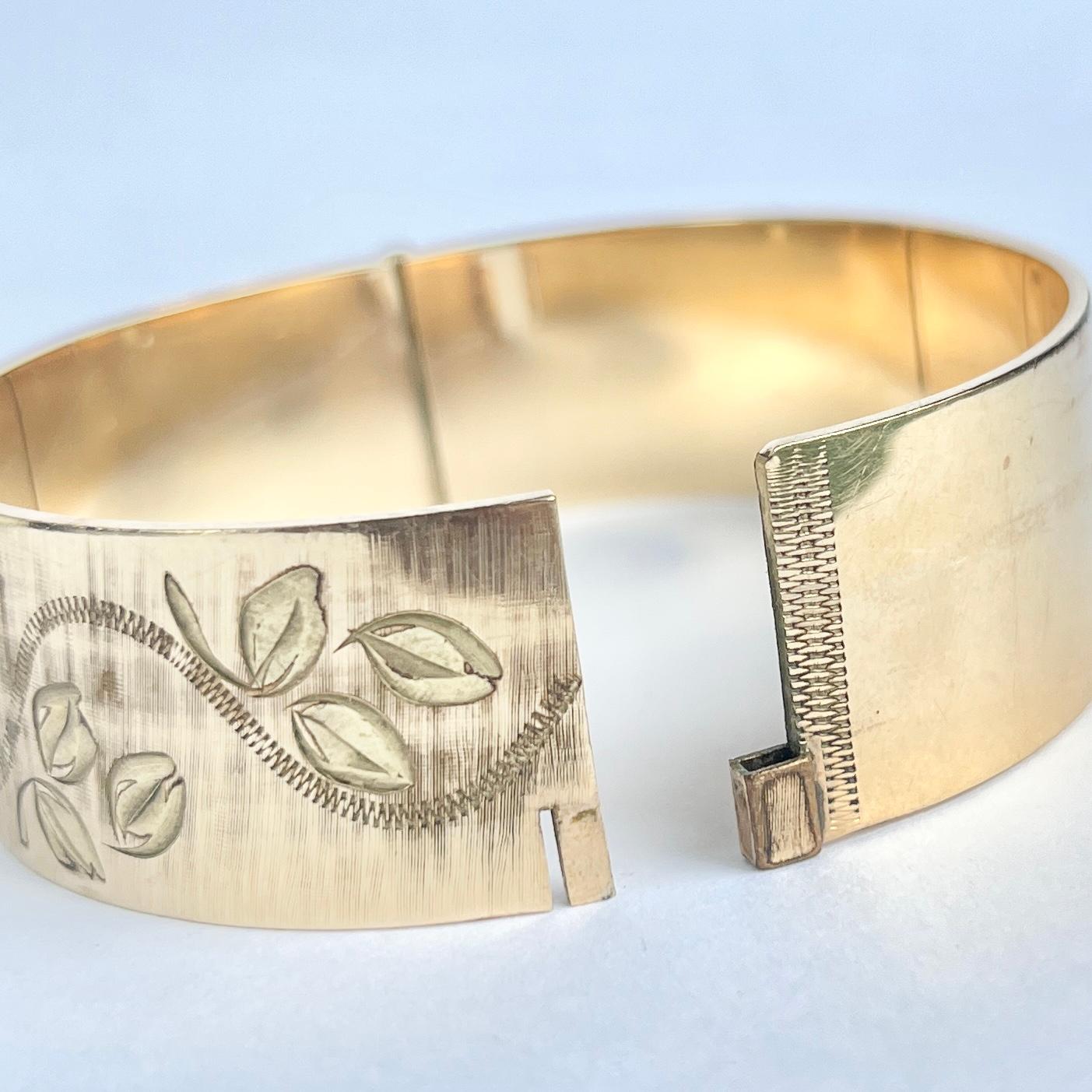 da uomo o donna Bangle vintage con incisione in oro Rolle in vendita