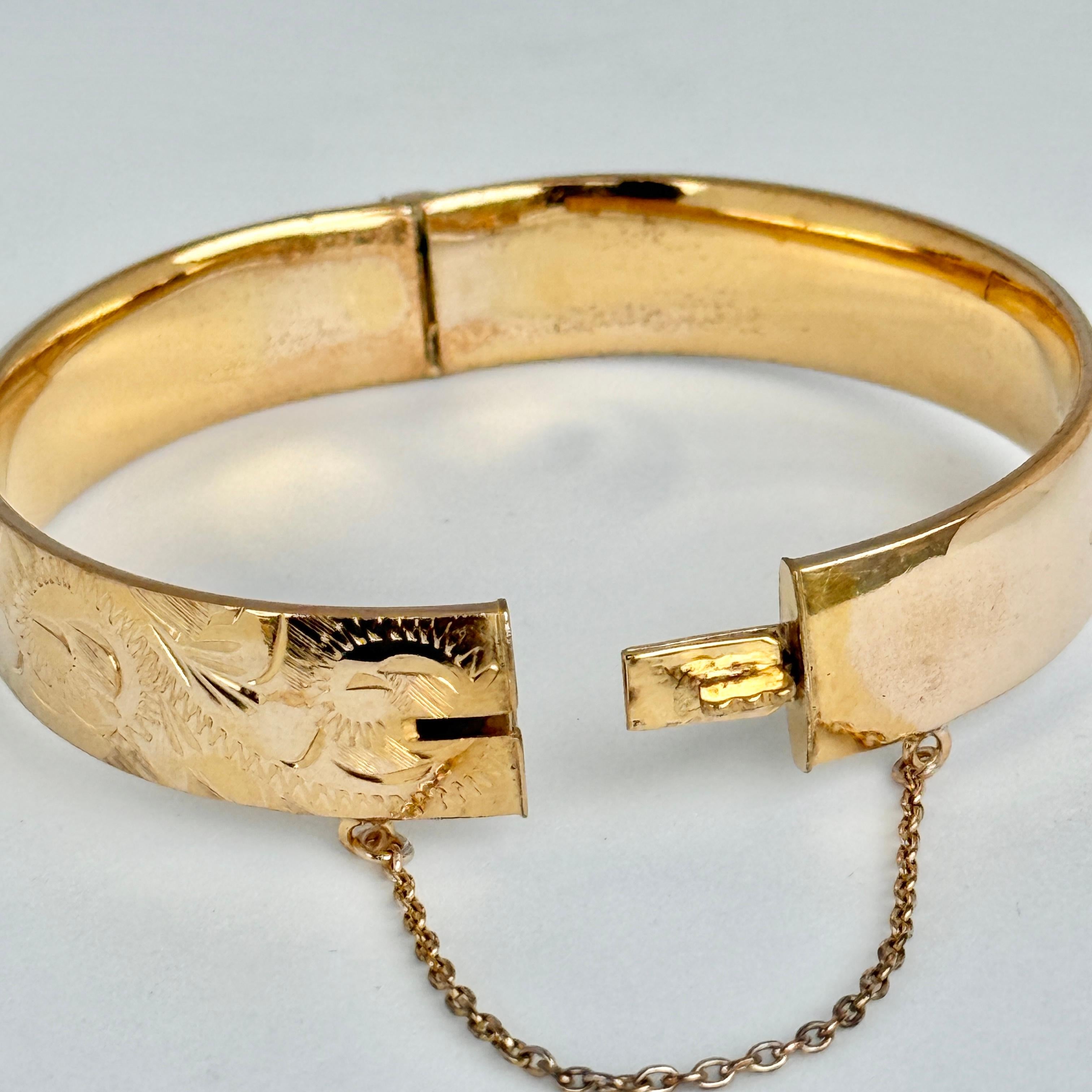 da uomo o donna Bangle vintage con incisione in oro Rolle in vendita