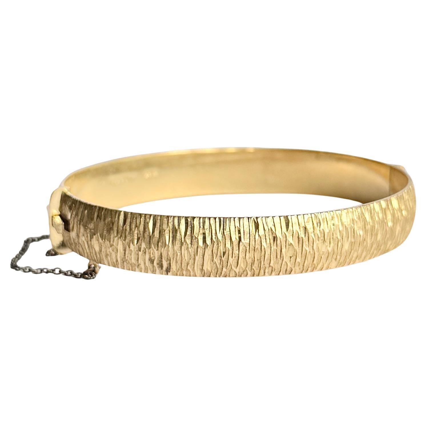 Vintage gerollt Gold graviert Armreif
