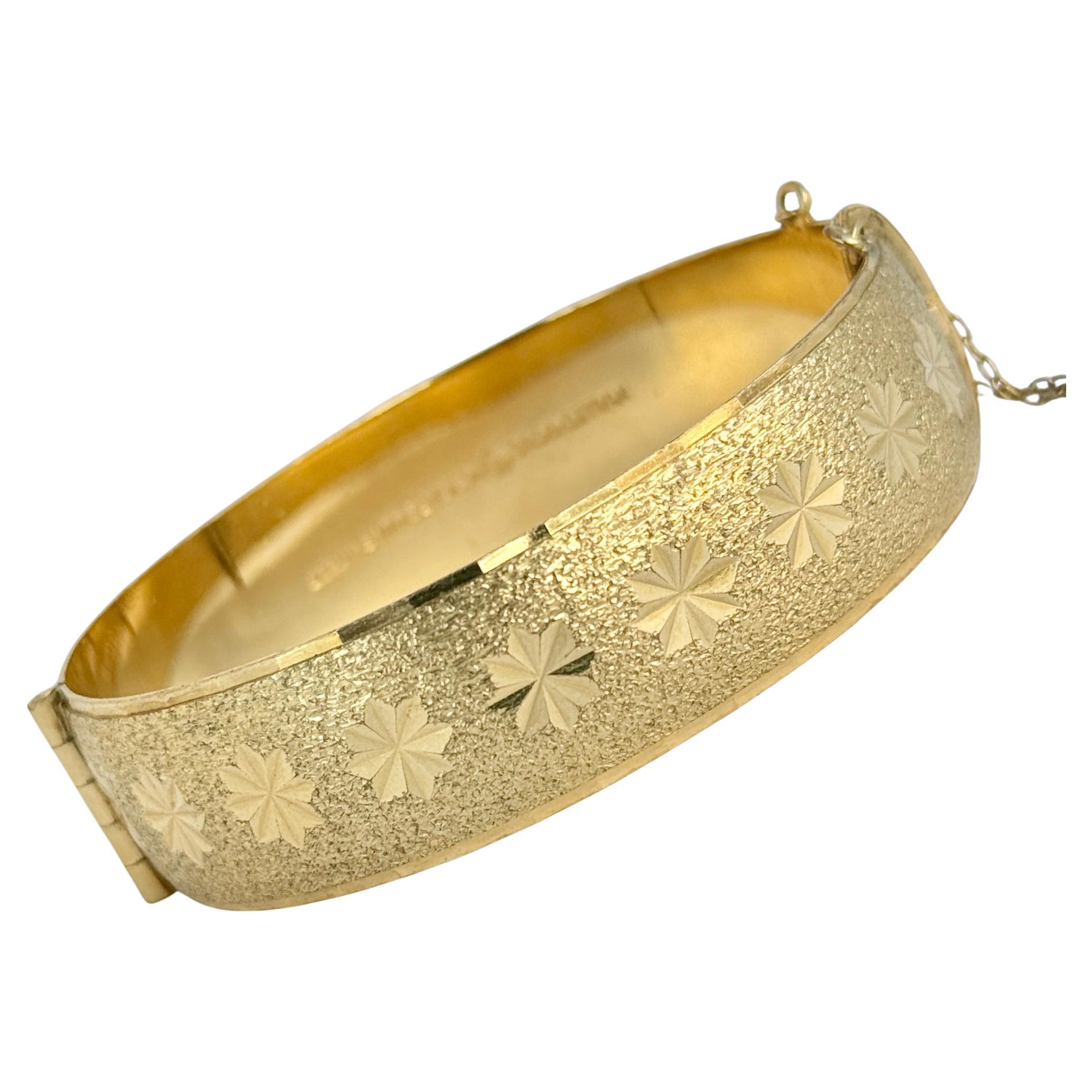Vintage Rolled Gold Engraved Bangle