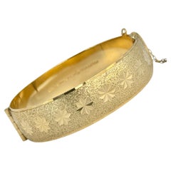 Bangle vintage con incisione in oro Rolle