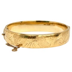 Vintage Rolled Gold Engraved Bangle