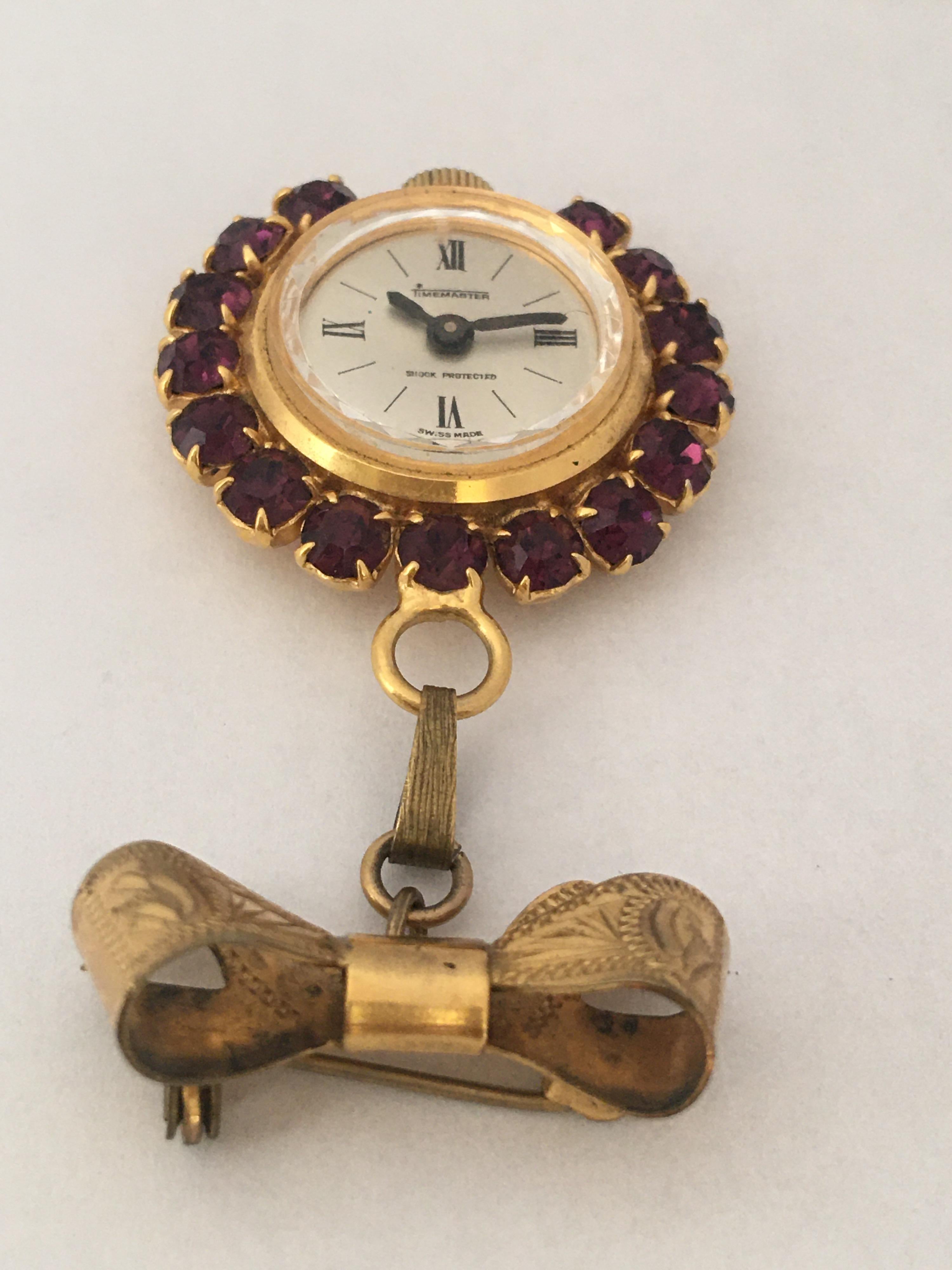 This beautiful vintage hand winding Nurse’s watch is in good working condition and it is running well.  a good time keeping. Visible signs of ageing and wear as shown.

Please study the images carefully as form part of the description .