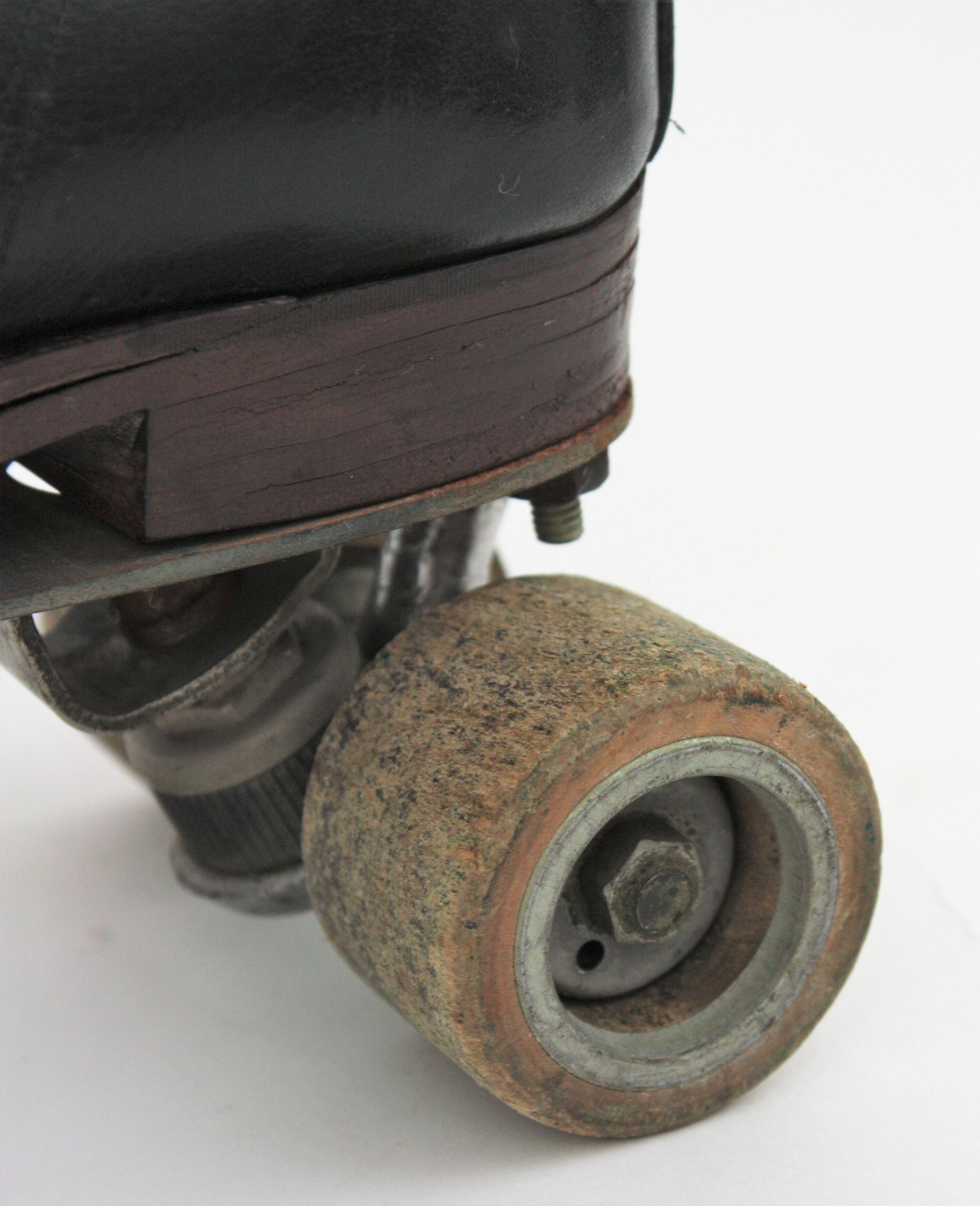 Metal Vintage Roller Skates by Matollo, 1950s For Sale