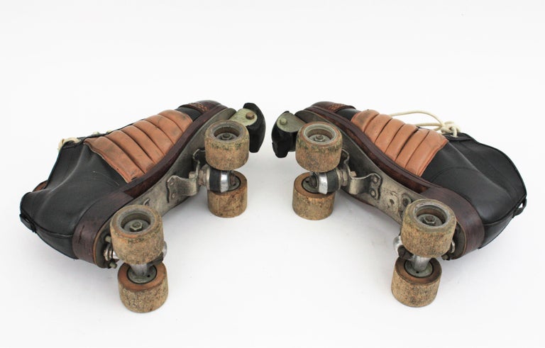 Patins à roulettes vintage en métal, patins réglables pour enfants, années 60 - France