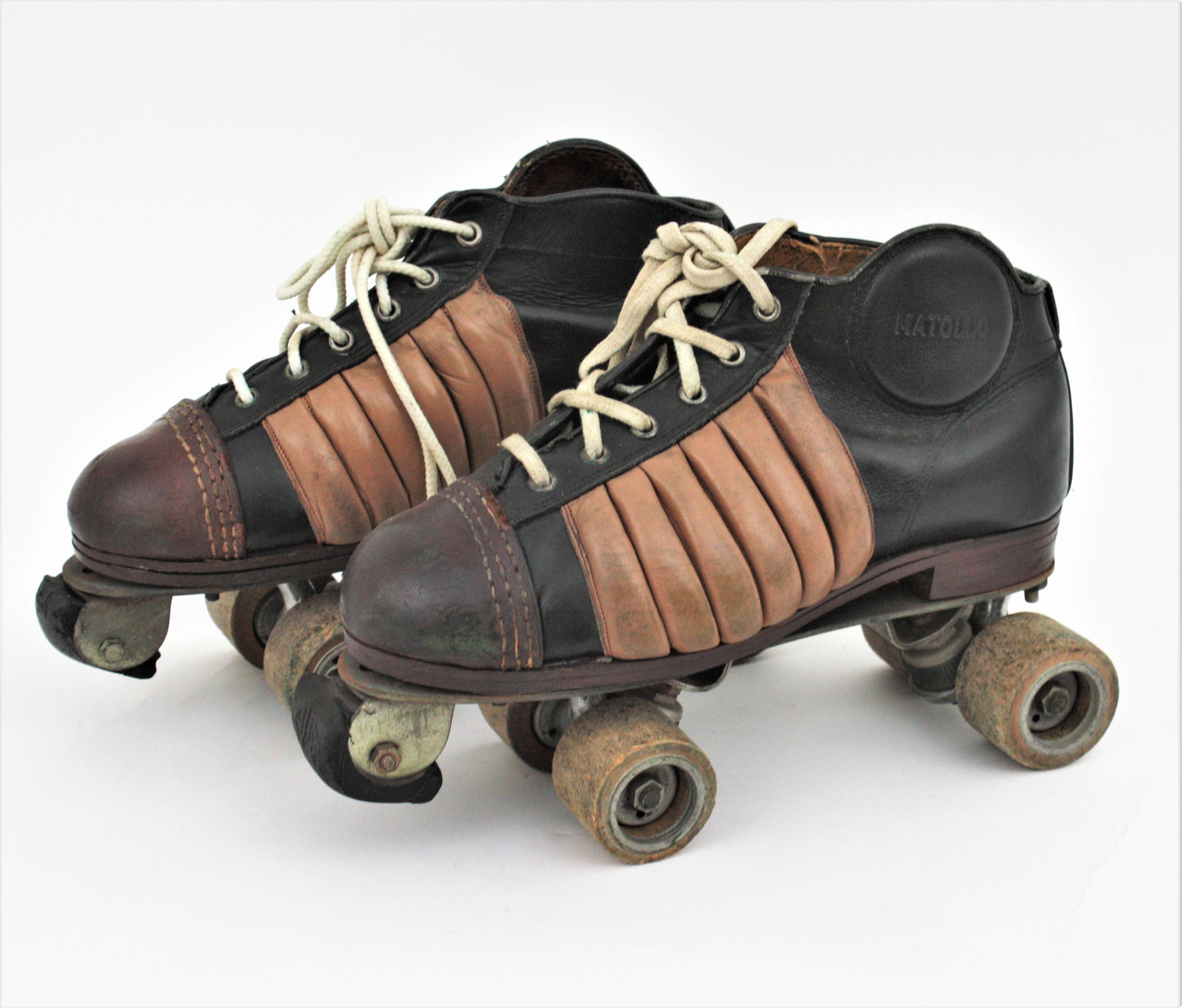 Mid-Century Modern Vintage Roller Skates by Matollo, 1950s For Sale