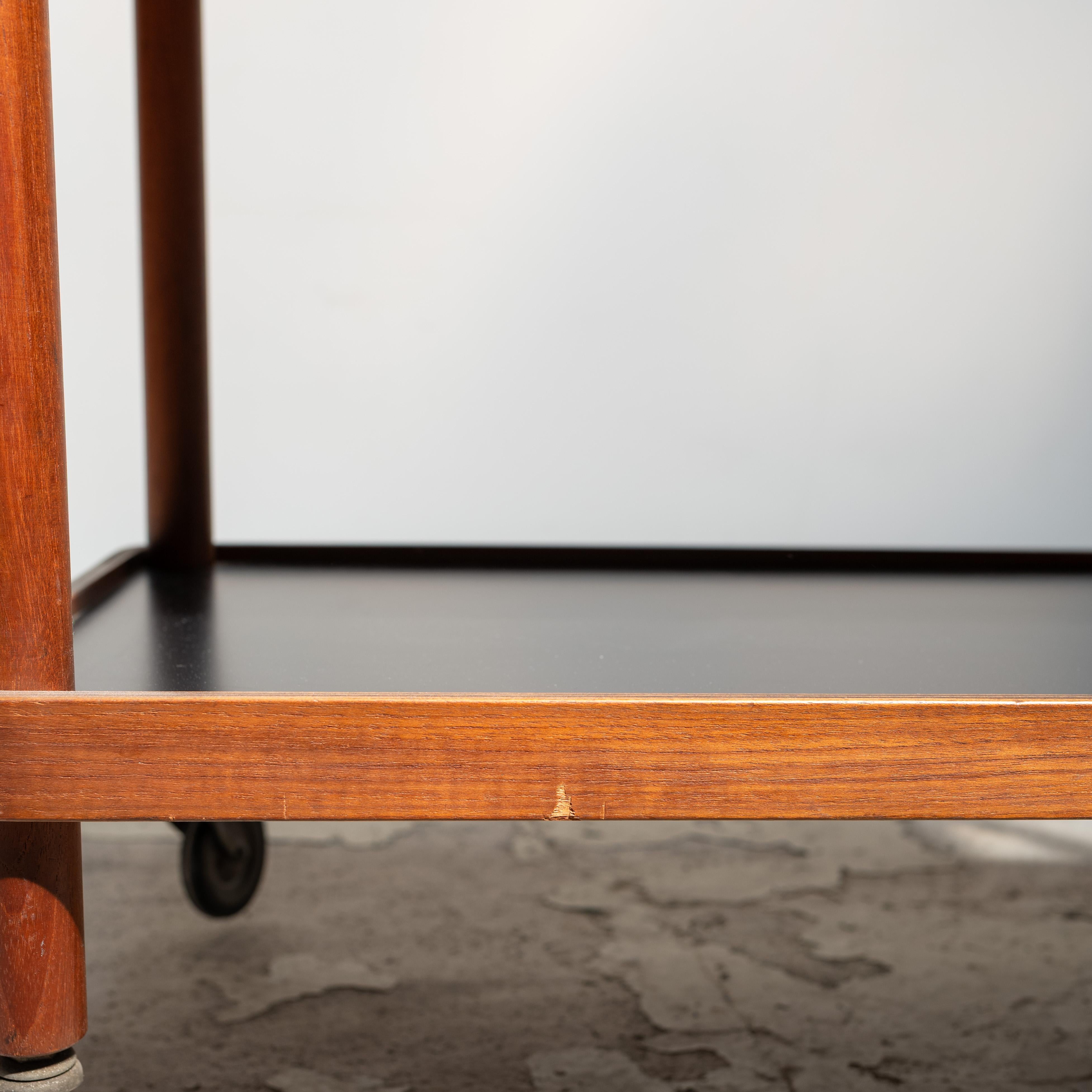 Vintage Rolling Cart Table by Isamu Kenmochi for Yamaguchi For Sale 2
