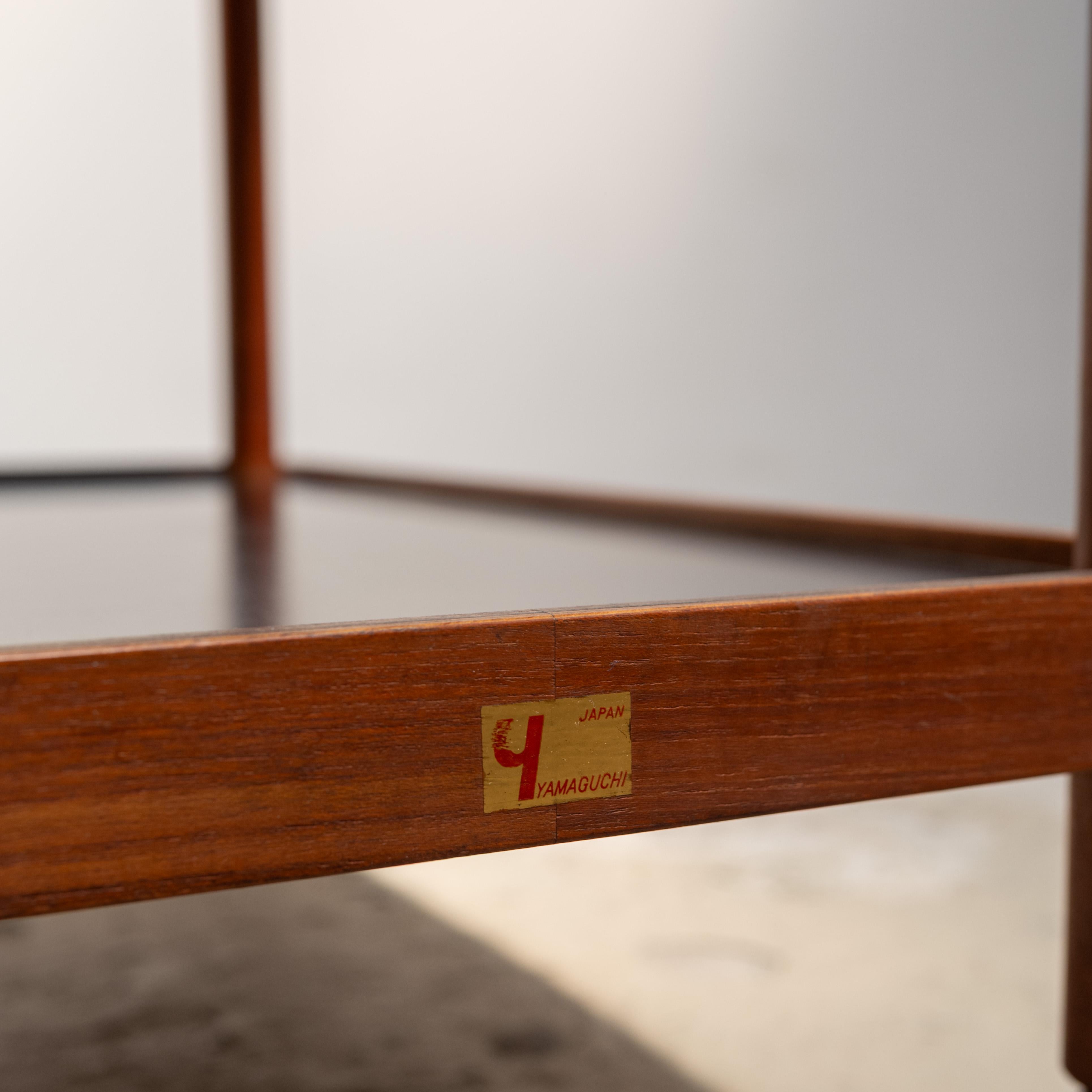Vintage Rolling Cart Table by Isamu Kenmochi for Yamaguchi For Sale 3