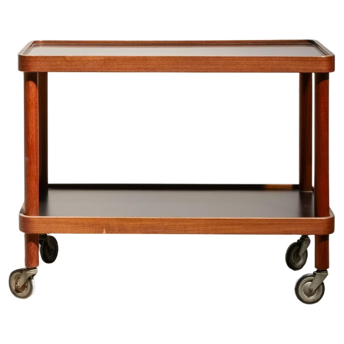 Vintage Rolling Cart Table by Isamu Kenmochi for Yamaguchi For Sale
