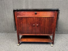 Vintage Rolling Drop Leaf Bar Cart