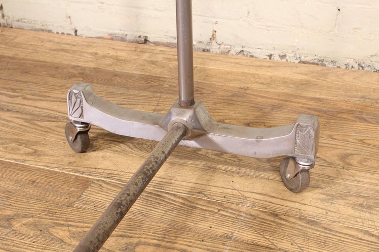 Vintage Rolling Garment Rack, Clothing Coat Stand Art Deco at 1stDibs
