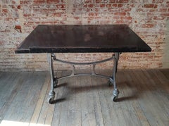 Vintage Rolling Kitchen Island with Collapsible Top