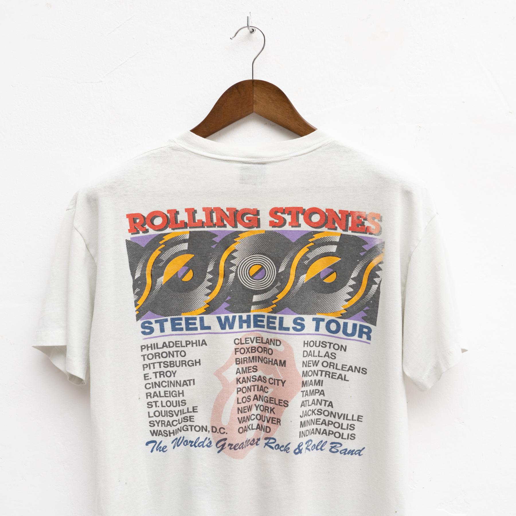 Vintage Rolling Stones 1989 Steel Wheels Canadian Tour T-Shirt For Sale 2