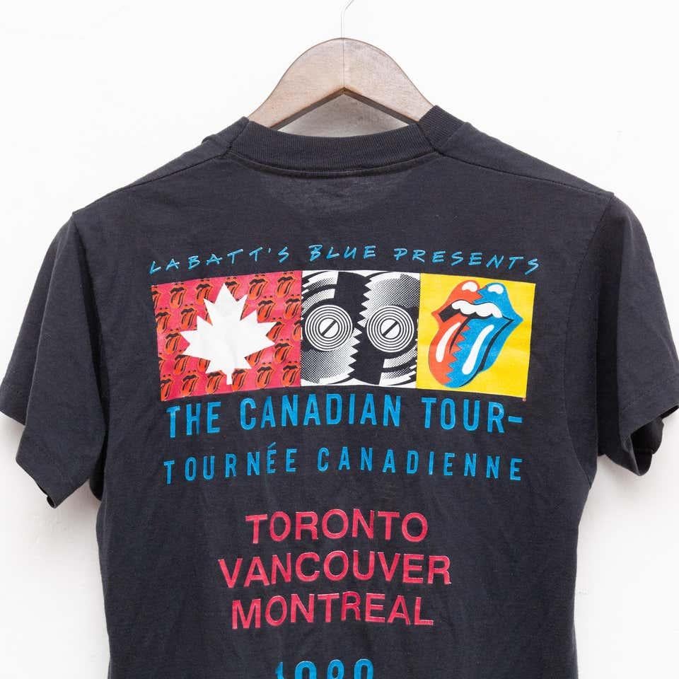 Vintage Rolling Stones 1989 Steel Wheels Canadian Tour T-Shirt For Sale 4