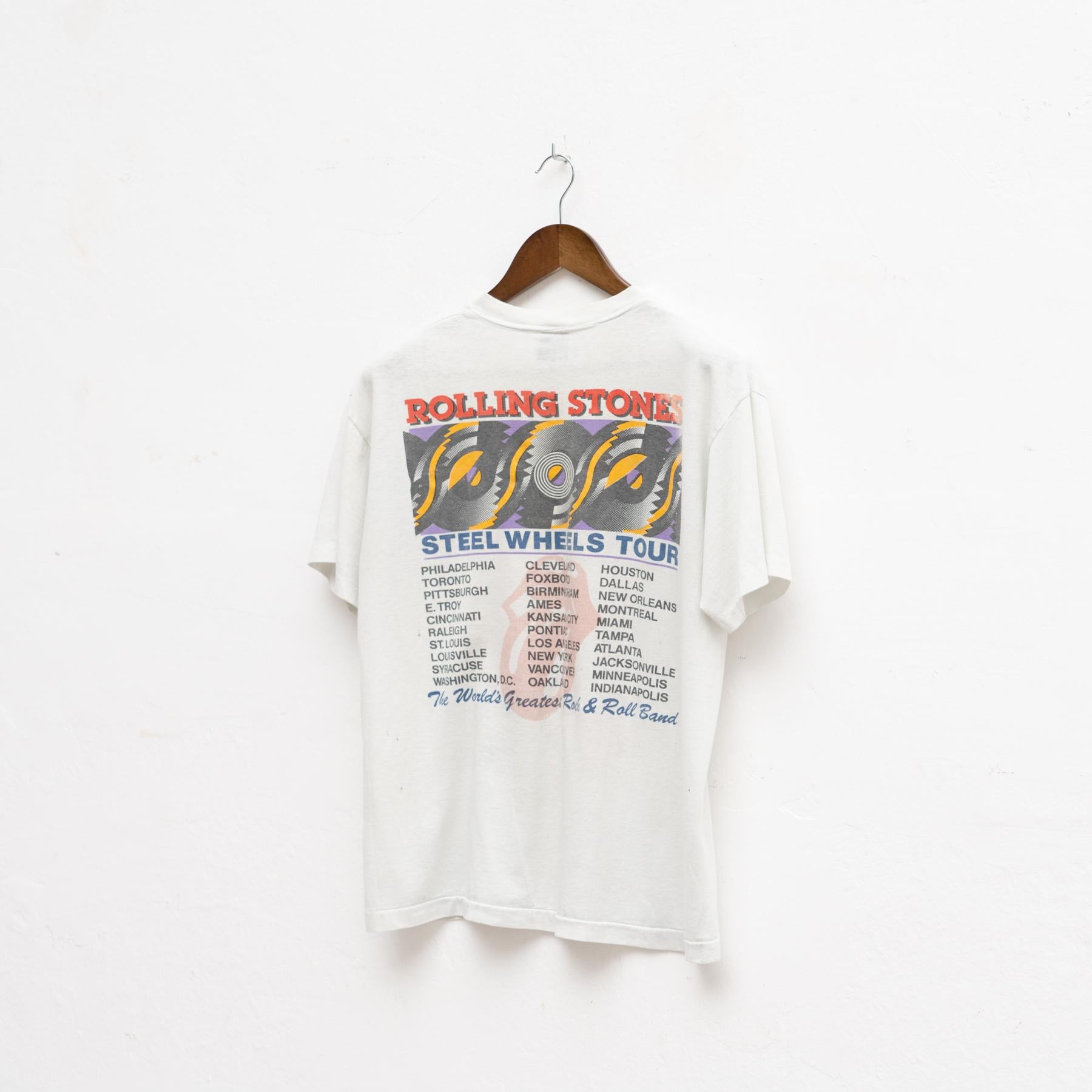 Vintage Rolling Stones 1989 Steel Wheels Canadian Tour T-Shirt For Sale 4