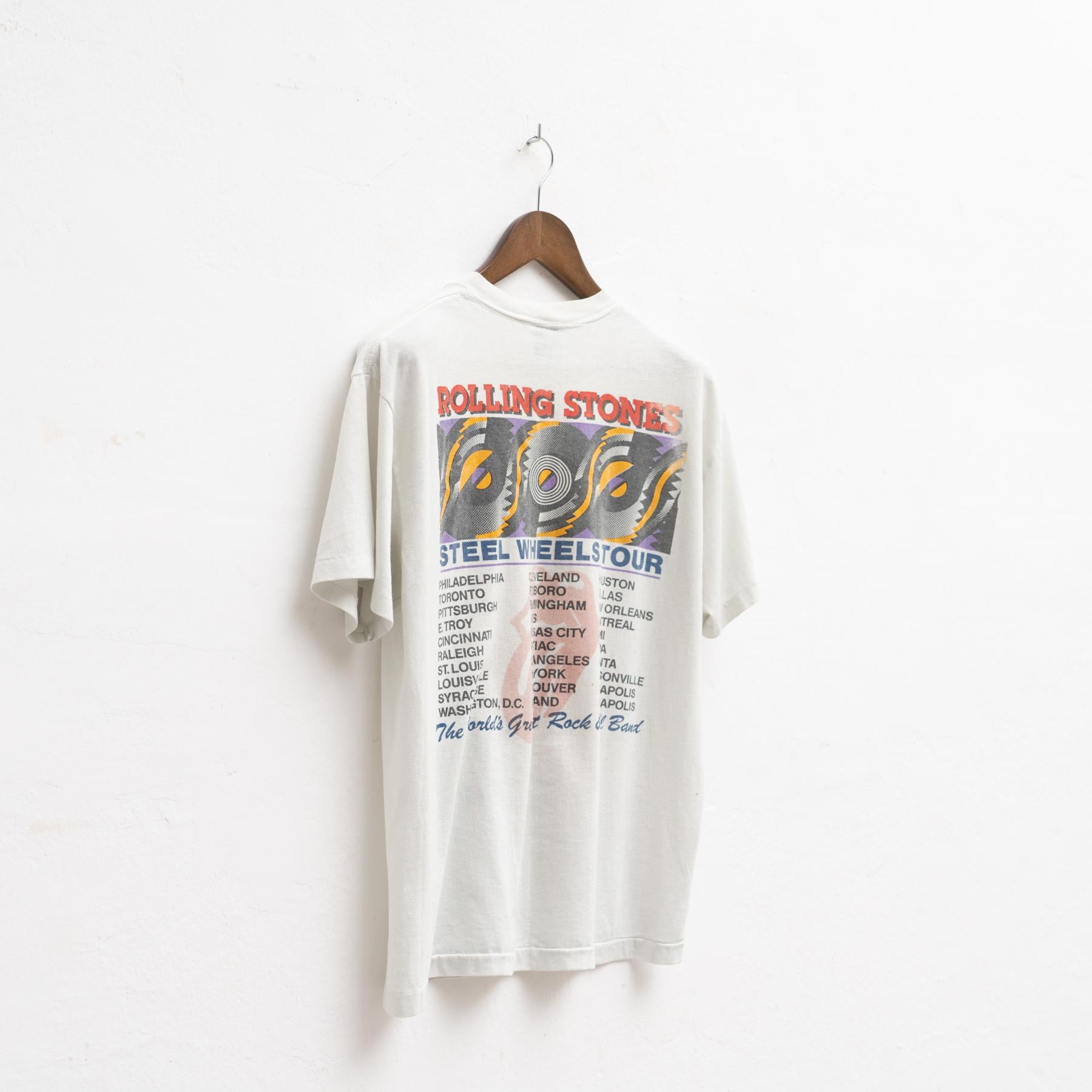 Vintage Rolling Stones 1989 Steel Wheels Canadian Tour T-Shirt For Sale 5