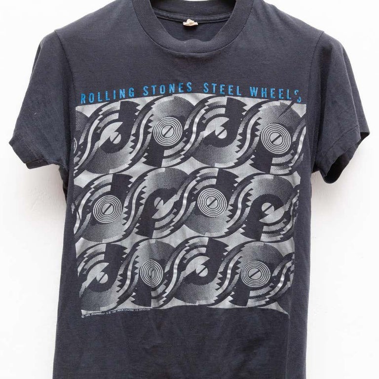 Vintage Rolling Stones 1989 Steel Wheels Canadian Tour T-Shirt For Sale