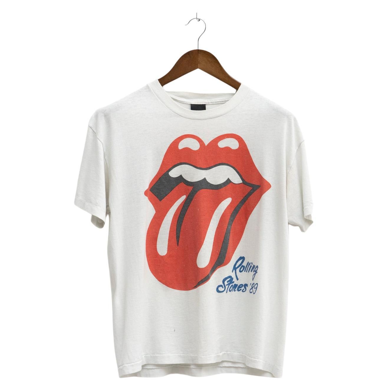 Vintage Rolling Stones 1989 Steel Wheels Canadian Tour T-Shirt For Sale