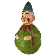 Vintage "Rolly Dolly" (Roly Poly) Small Size Clown.  Germany, Circa 1910