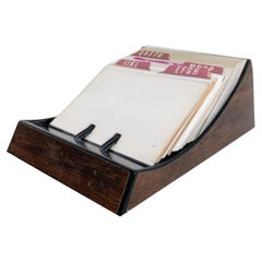 Midcentury Classic 1970s Rolodex Card File Tray Faux Wood