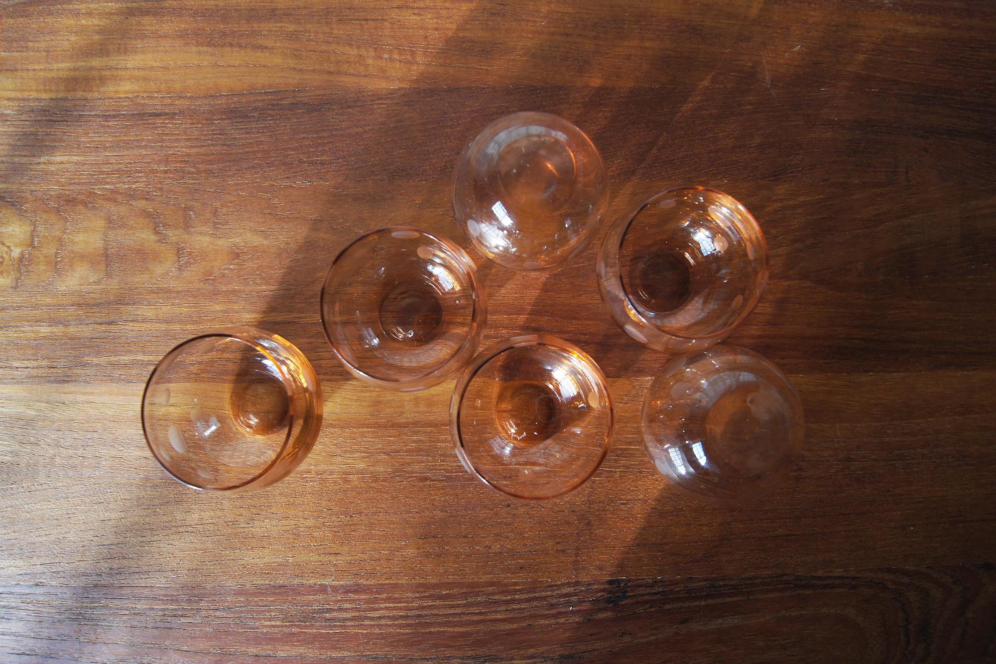 Milieu du XXe siècle Verres Vintage Roly Poly, 1940s, Set of 6 en vente