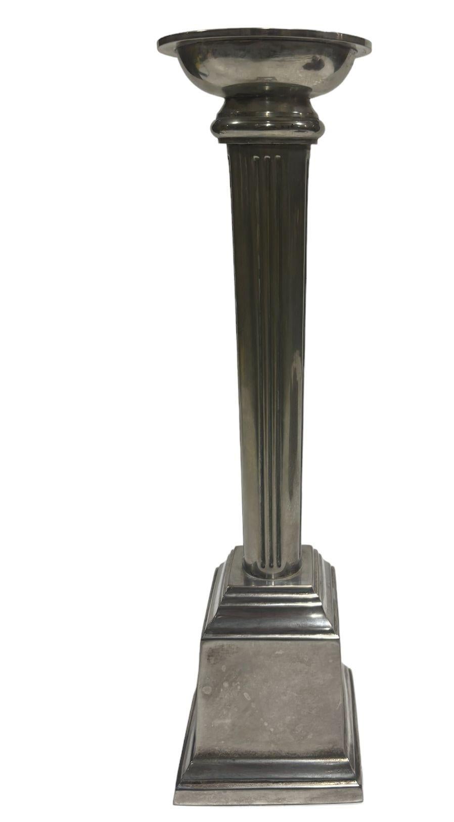 Embrace the timeless allure of the Vintage Roman Column Candlestick Holder, a stunning piece that exudes classical elegance and refined craftsmanship. Crafted with meticulous attention to detail, this candlestick holder features the iconic Roman