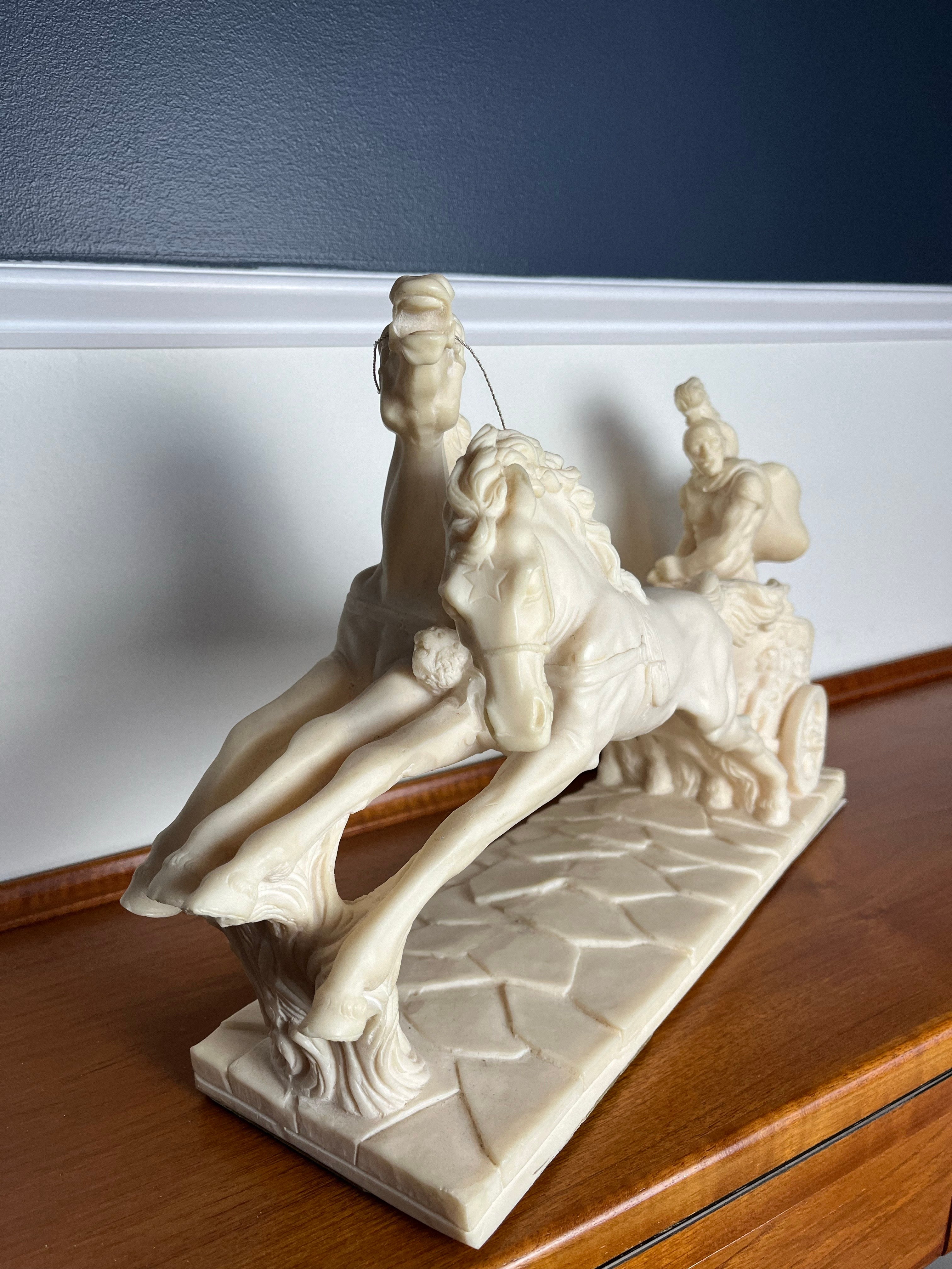 Greco-romano Carro della Quadriga romana d'epoca con cavalli