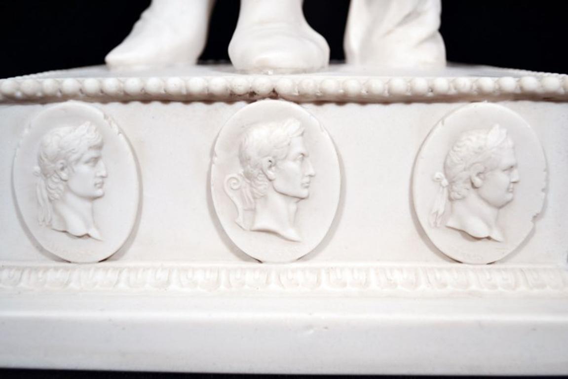 Late 20th Century Vintage Roman Senator Composite Marble Figure 20th Century