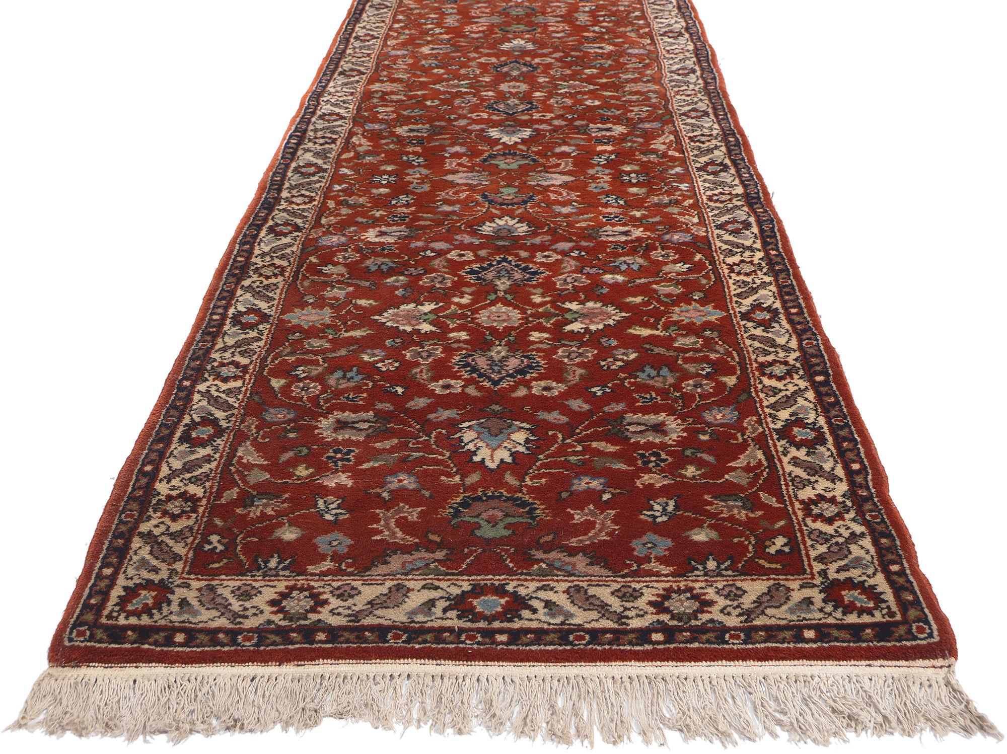 Hand-Knotted Vintage Romanian Carpet, 02'08 x 22'05 For Sale