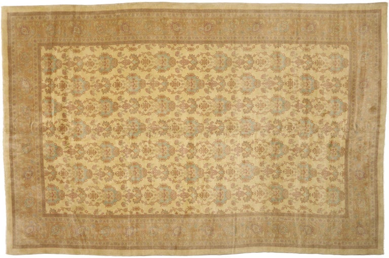 Goldan Rug Vintage Romanian Golden Rug with Modern Traditional Style For Sale at ...