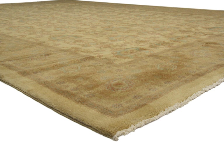 Goldan Rug Vintage Romanian Golden Rug with Modern Traditional Style For Sale at ...