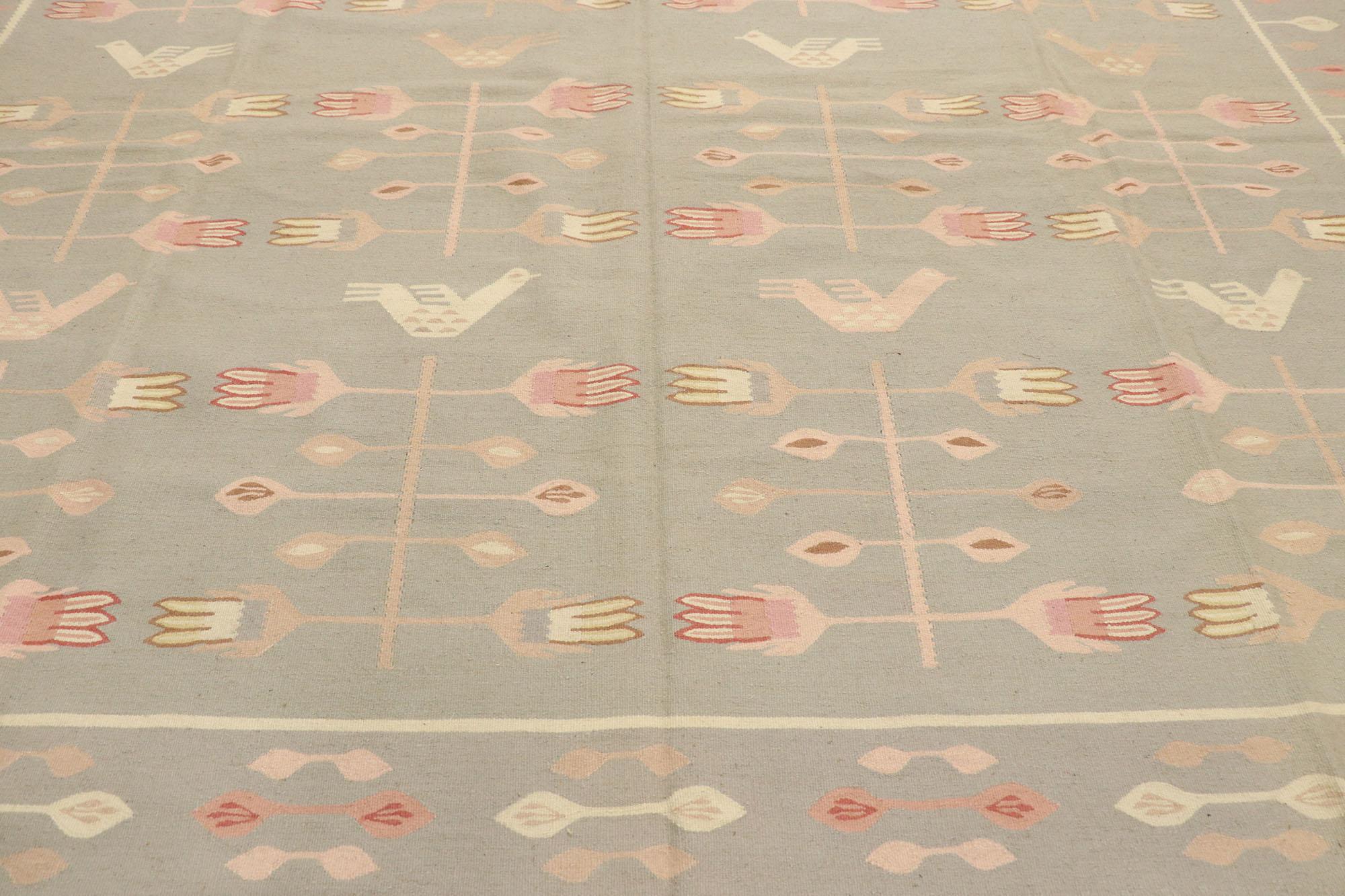 Tissé à la main Tapis Kilim roumain vintage en vente