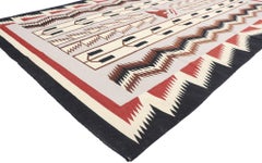 Vintage Romanian Kilim Rug with Two Grey Hills Tribal Style