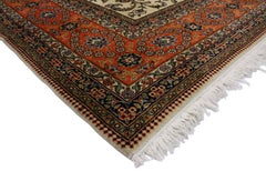 Vintage Romanian Palace Size Rug with Old World Art Nouveau Cottage Style
