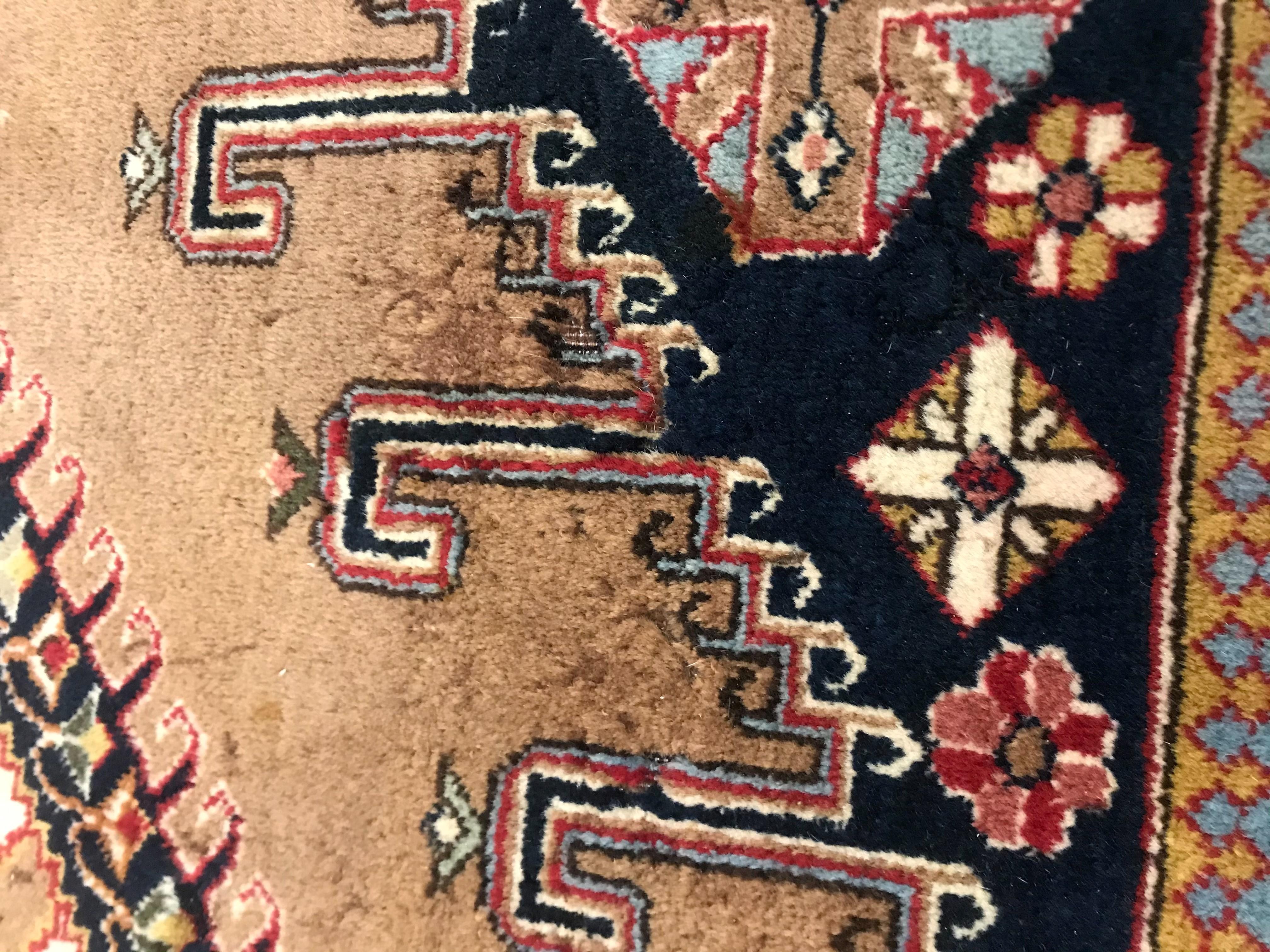 Vintage Romanian Tribal Rug with Adirondack Lodge Style For Sale 1