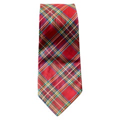 Corbata vintage Romeo 100% seda con motivo de cuadros jacquard