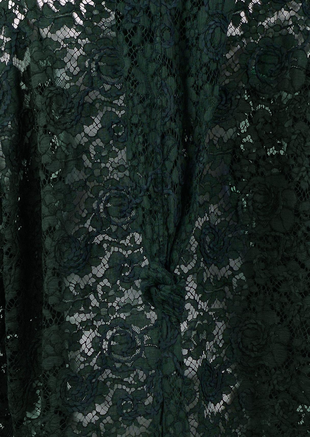 dark green lace crop top