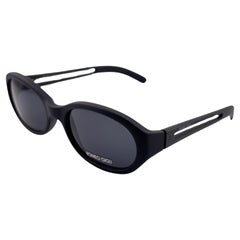 Gafas de sol vintage Romeo Gigli Sleek Negro Mate RG 163/S Años 90 Y2K