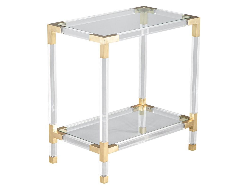 Vintage Romeo Rega Acrylic and Brass Console Table Circa 1970’s For Sale 2
