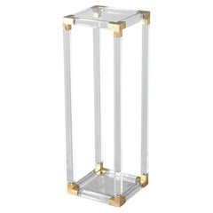 Retro Romeo Rega Acrylic and Brass Pedestal Stand